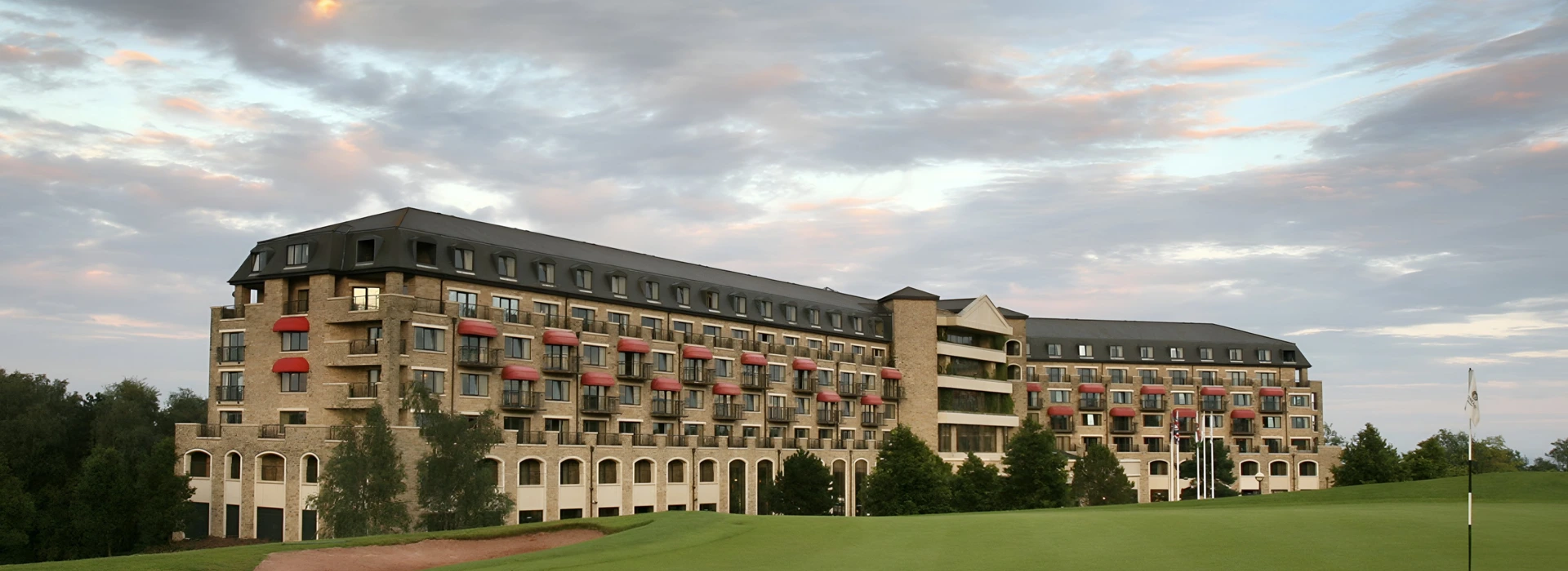 Celtic Manor Resort at sunset, host venue of the Fairway Masters 2026